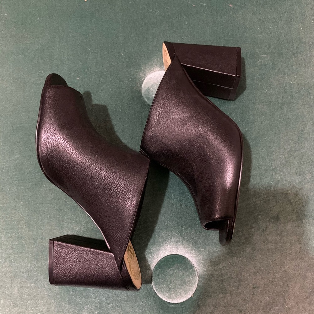 vince camuto shearling mules